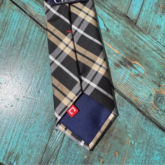 Chaps Blue & Tan Plaid Tie - Picture 6 of 8